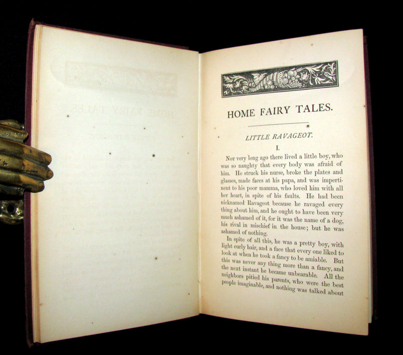 1867 Scarce Victorian Book ~ Jean Mace's Fairy Book. Home Fairy Tales (Contes du Petit-Chateau). 1stED.