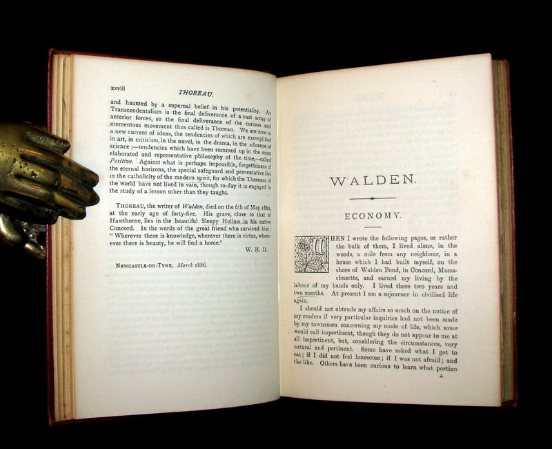 1905 Rare Book - WALDEN by Henry David Thoreau. With an introductory note by Will H. Dircks.