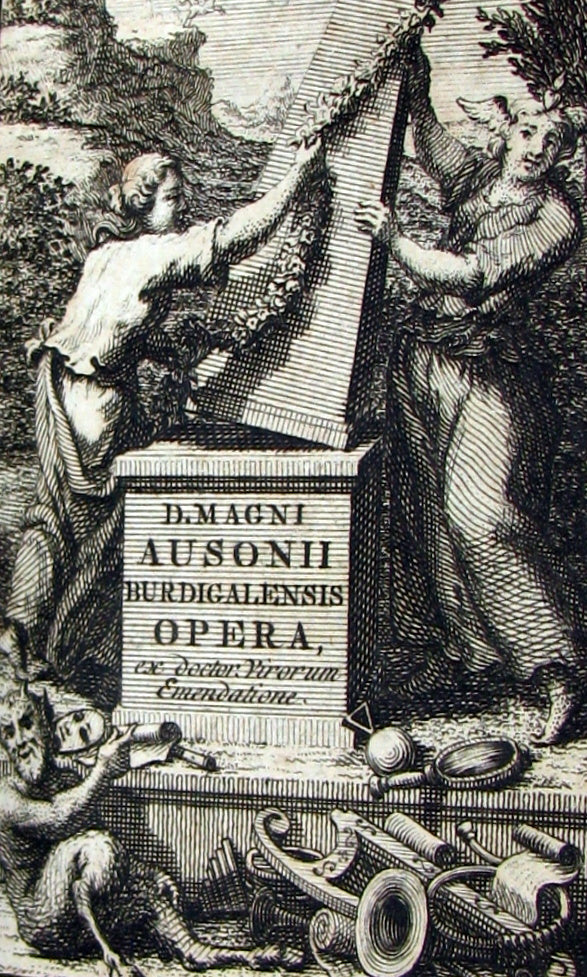 1750 Rare Latin Book - Roman poet AUSONIUS Work. Opera, ex Doctor Virorum Emendatione.