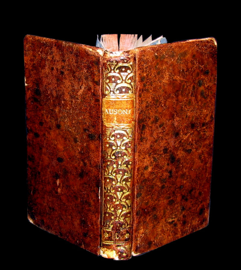 1750 Rare Latin Book - Roman poet AUSONIUS Work. Opera, ex Doctor Virorum Emendatione.