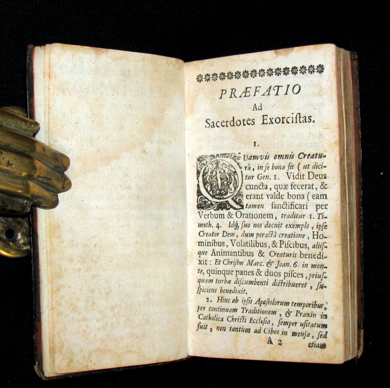 1729 Scarce Latin Book - EXORCISM & Benediction Manual - De EXORCISMIS contra MALEFICIA.