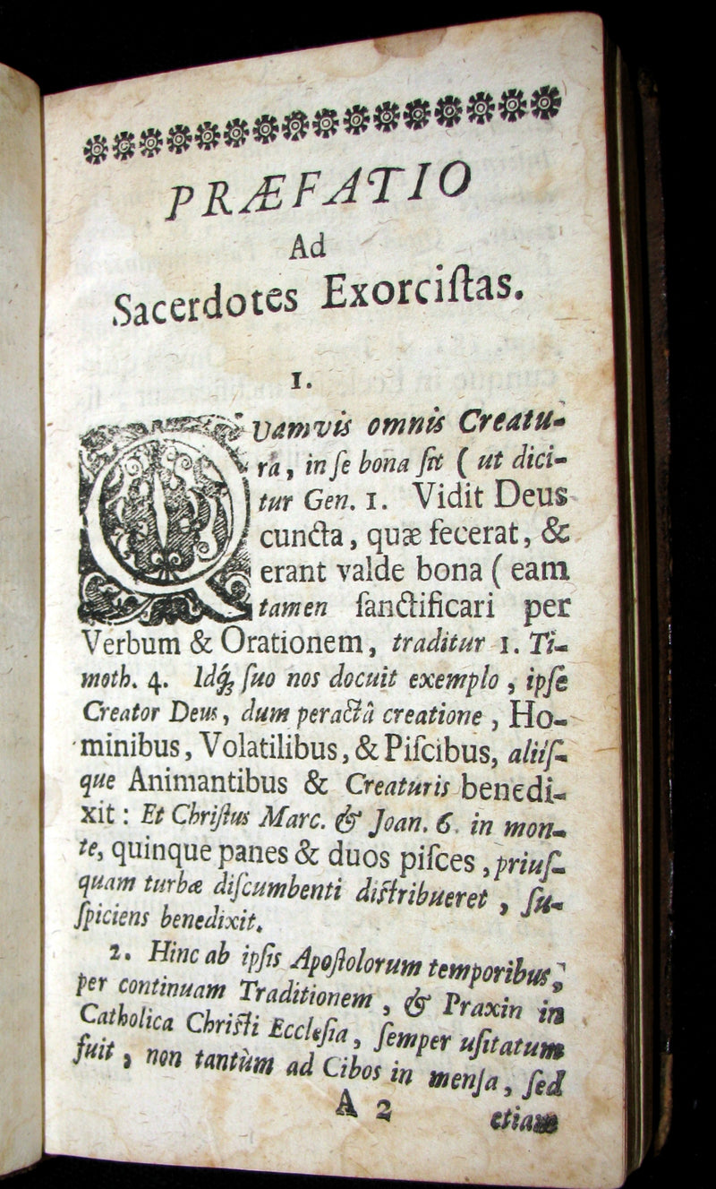 1729 Scarce Latin Book - EXORCISM & Benediction Manual - De EXORCISMIS contra MALEFICIA.
