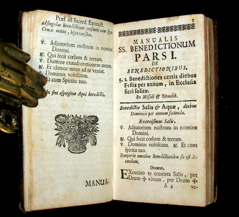 1729 Scarce Latin Book - EXORCISM & Benediction Manual - De EXORCISMIS contra MALEFICIA.