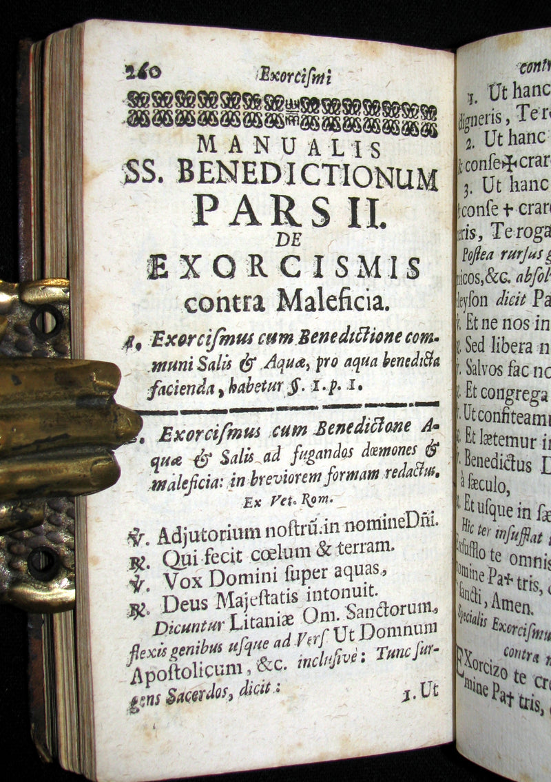 1729 Scarce Latin Book - EXORCISM & Benediction Manual - De EXORCISMIS contra MALEFICIA.