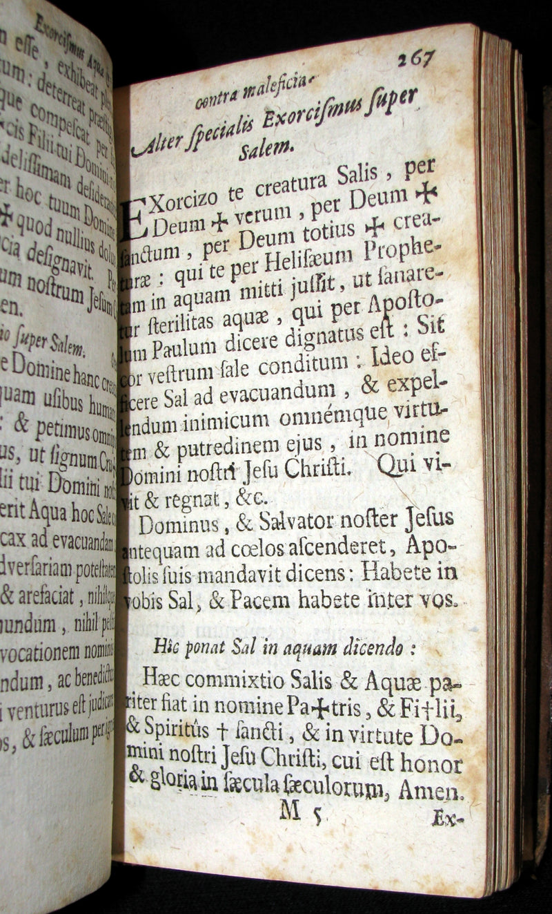 1729 Scarce Latin Book - EXORCISM & Benediction Manual - De EXORCISMIS contra MALEFICIA.