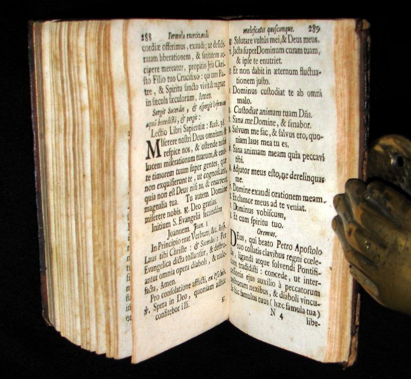 1729 Scarce Latin Book - EXORCISM & Benediction Manual - De EXORCISMIS contra MALEFICIA.