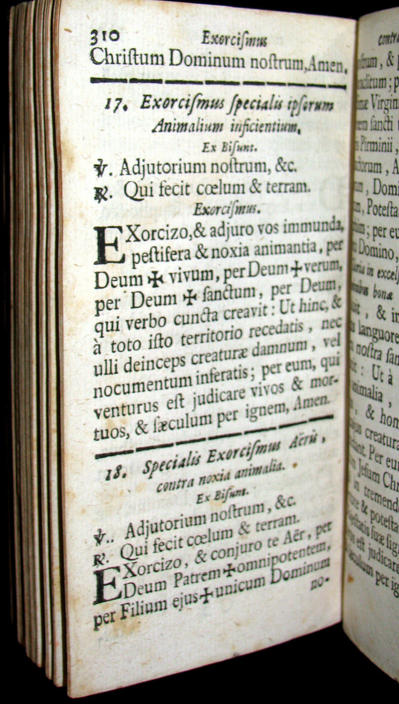 1729 Scarce Latin Book - EXORCISM & Benediction Manual - De EXORCISMIS contra MALEFICIA.