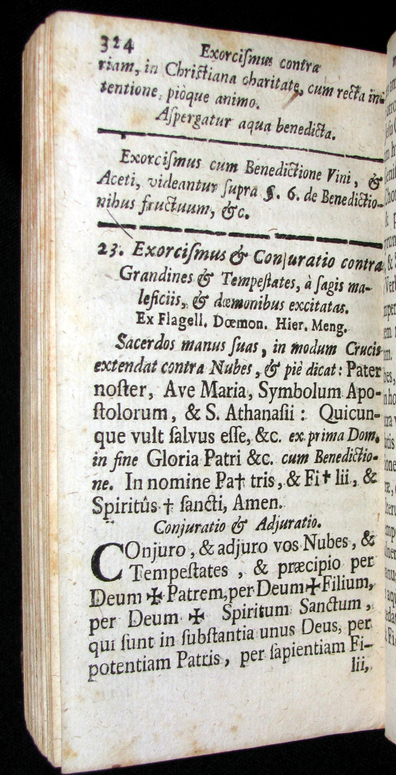 1729 Scarce Latin Book - EXORCISM & Benediction Manual - De EXORCISMIS contra MALEFICIA.