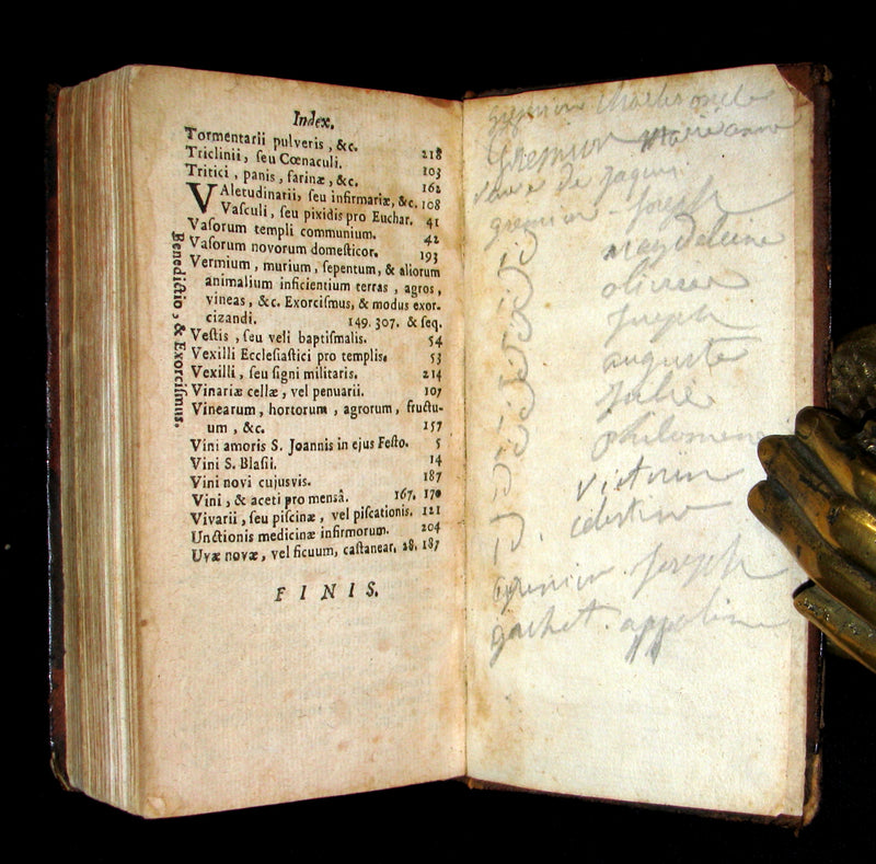 1729 Scarce Latin Book - EXORCISM & Benediction Manual - De EXORCISMIS contra MALEFICIA.