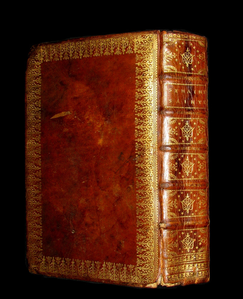 1698 Rare French Latin Book ~ The Office of Holy Week in Latin & French. L'Office de la Semaine Sainte.