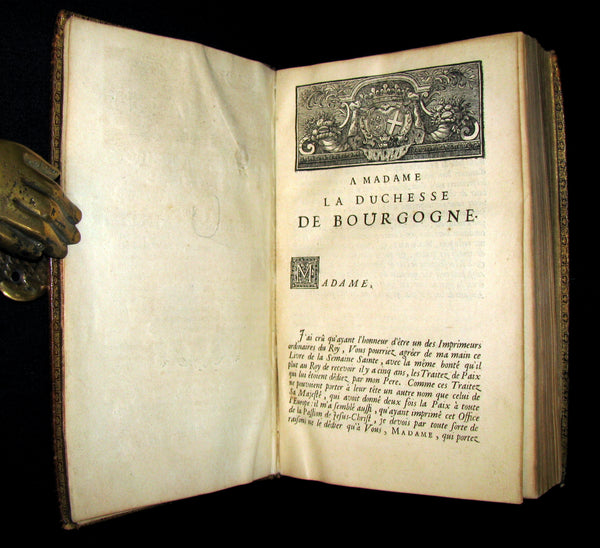 1698 Rare French Latin Book ~ The Office of Holy Week in Latin & French. L'Office de la Semaine Sainte.