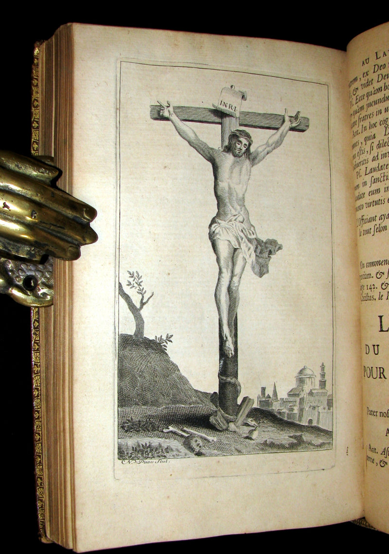1698 Rare French Latin Book ~ The Office of Holy Week in Latin & French. L'Office de la Semaine Sainte.