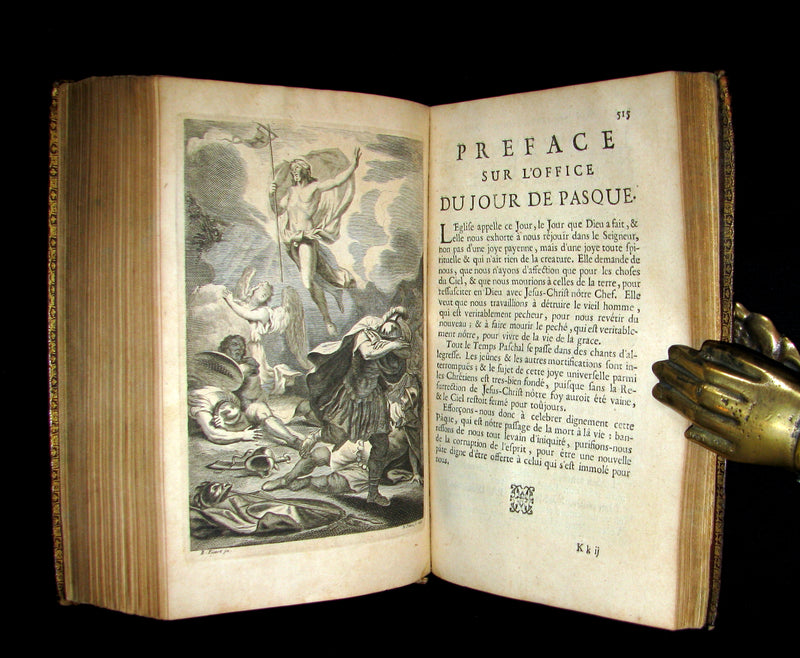 1698 Rare French Latin Book ~ The Office of Holy Week in Latin & French. L'Office de la Semaine Sainte.