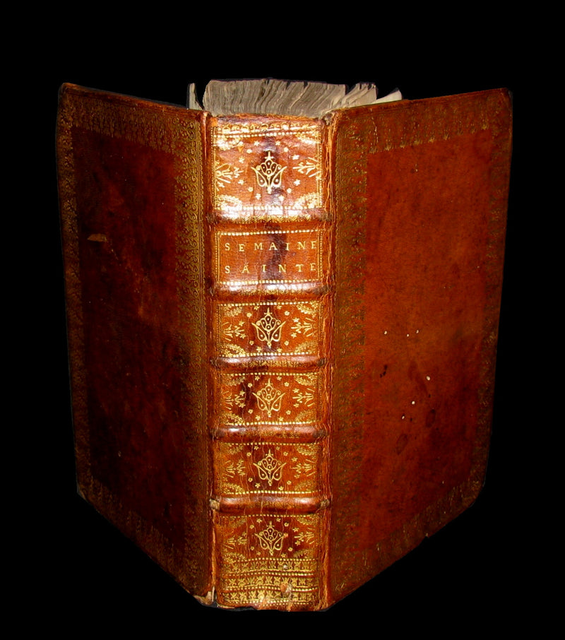 1698 Rare French Latin Book ~ The Office of Holy Week in Latin & French. L'Office de la Semaine Sainte.