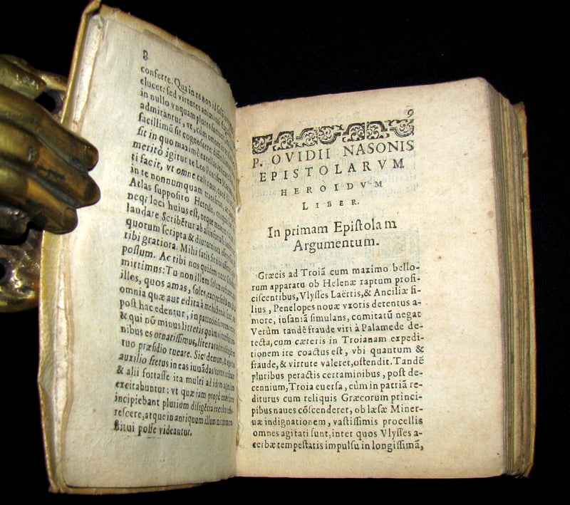 1623 Scarce Latin vellum Book ~ OVID's Heroines, Art of Love and Remedies for Love.