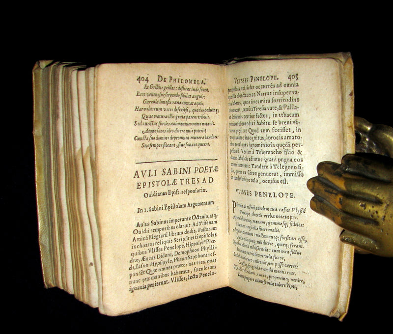 1623 Scarce Latin vellum Book ~ OVID's Heroines, Art of Love and Remedies for Love.