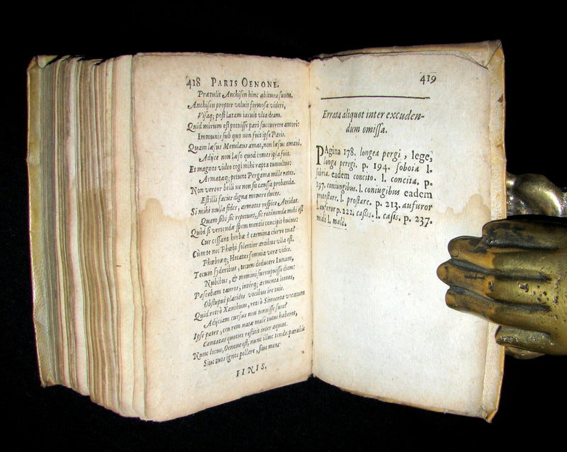 1623 Scarce Latin vellum Book ~ OVID's Heroines, Art of Love and Remedies for Love.