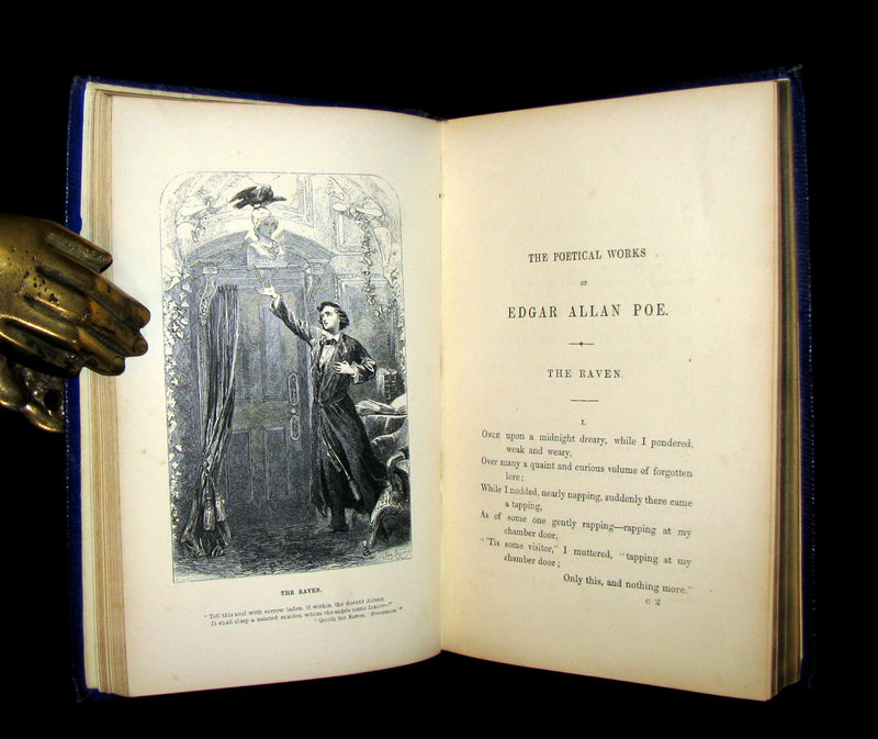 1852 Rare Book - The Poetical Works of EDGAR ALLAN POE with a notice of his Life and Genius.