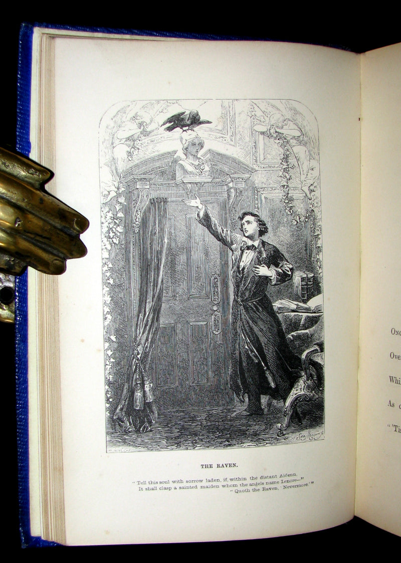1852 Rare Book - The Poetical Works of EDGAR ALLAN POE with a notice of his Life and Genius.