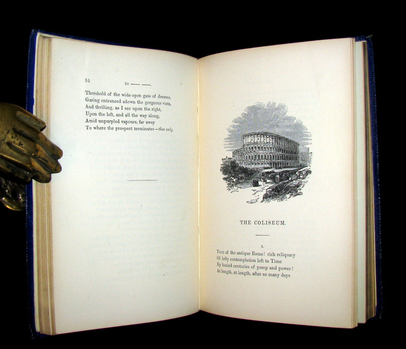1852 Rare Book - The Poetical Works of EDGAR ALLAN POE with a notice of his Life and Genius.