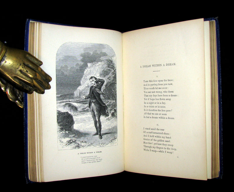 1852 Rare Book - The Poetical Works of EDGAR ALLAN POE with a notice of his Life and Genius.