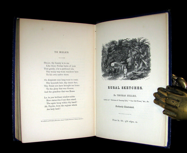 1852 Rare Book - The Poetical Works of EDGAR ALLAN POE with A Notice of His Life and Genius.