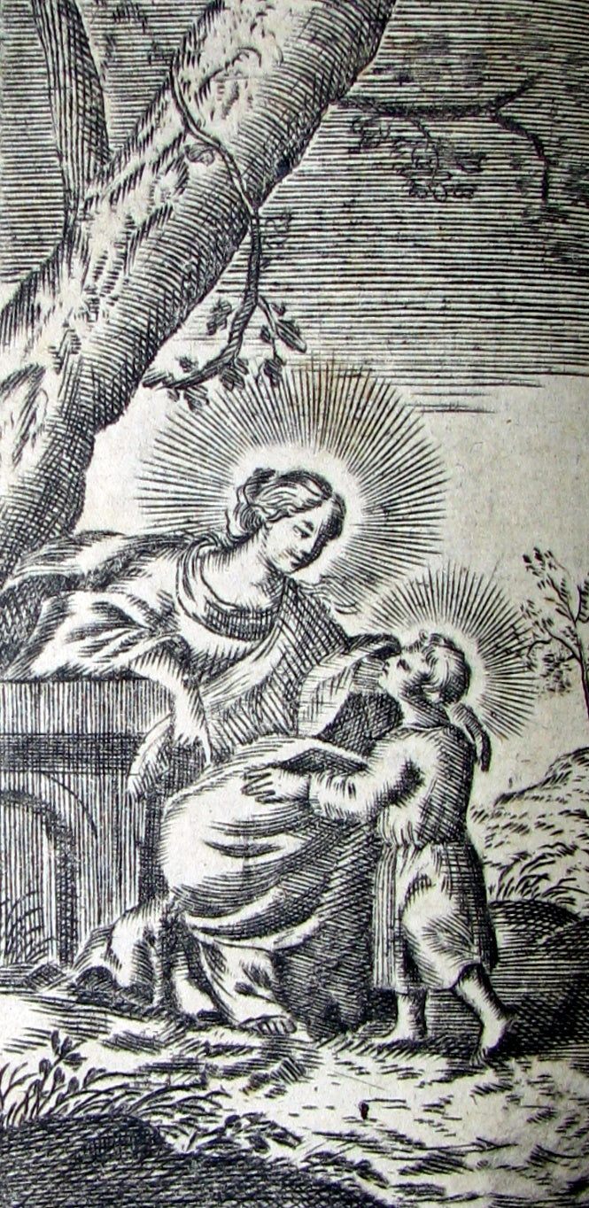 1767 Scarce Devotional German Book - Der Grosse Baumgarten by German Capuchin theologian Martin of Cochem. Illustrated.