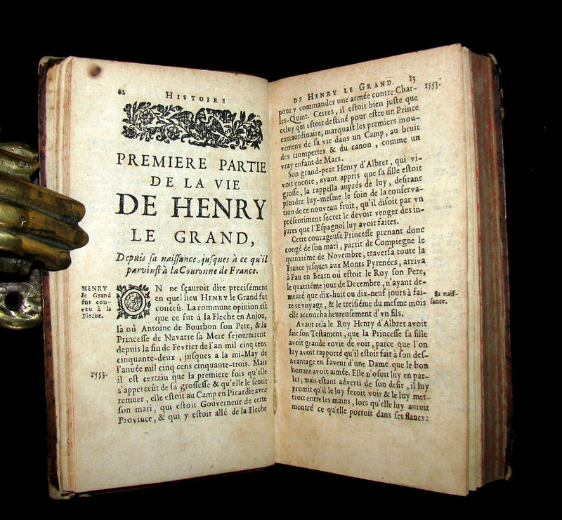 1662 Rare French Book - History of Henry IV of France - Histoire Du Roy Henry Le Grand by Hardouin de Perefixe de Beaumont.