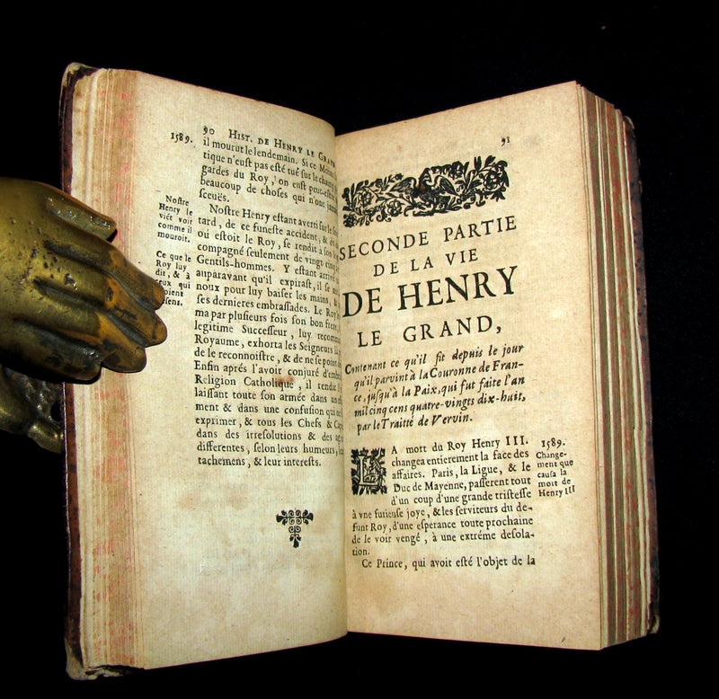 1662 Rare French Book - History of Henry IV of France - Histoire Du Roy Henry Le Grand by Hardouin de Perefixe de Beaumont.
