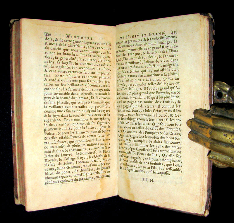 1662 Rare French Book - History of Henry IV of France - Histoire Du Roy Henry Le Grand by Hardouin de Perefixe de Beaumont.