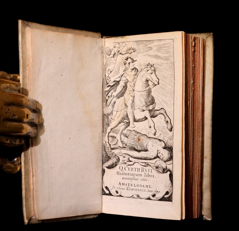1670 Rare Latin Vellum Book - Histories of ALEXANDER the GREAT by Quintus Curtius Rufus.