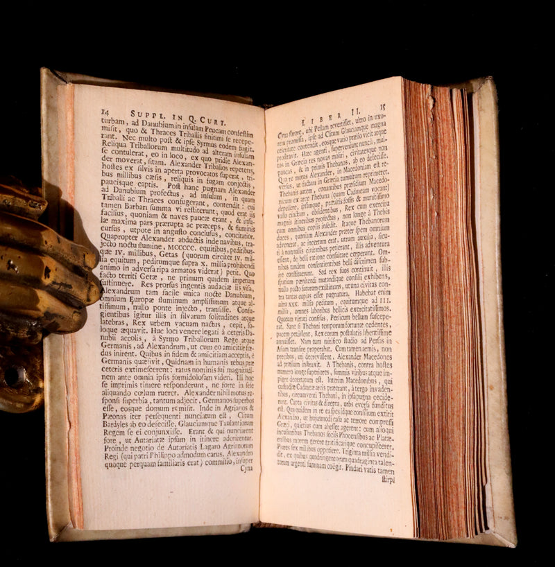 1670 Rare Latin Vellum Book - Histories of ALEXANDER the GREAT by Quintus Curtius Rufus.