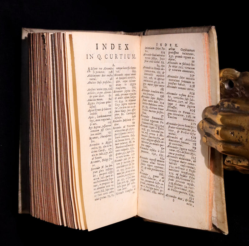 1670 Rare Latin Vellum Book - Histories of ALEXANDER the GREAT by Quintus Curtius Rufus.