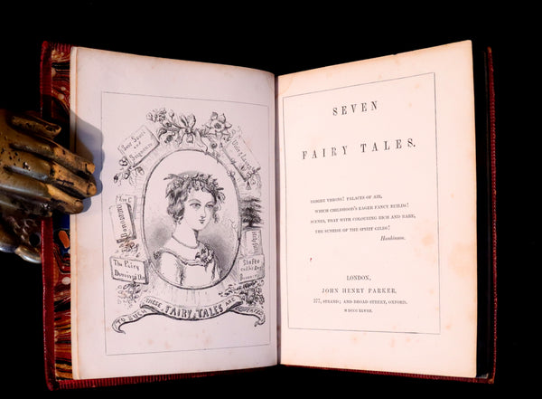 1848 Scarce Victorian Book - SEVEN FAIRY TALES by John Henry Parker. Illustrated.