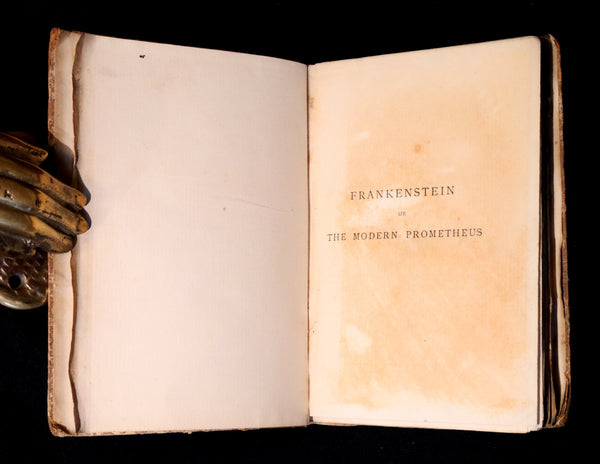 1888 Scarce Book - FRANKENSTEIN or The Modern Prometheus by Mrs. Shelley.