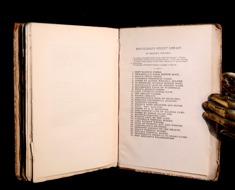 1888 Scarce Book - FRANKENSTEIN or The Modern Prometheus by Mrs. Shelley.