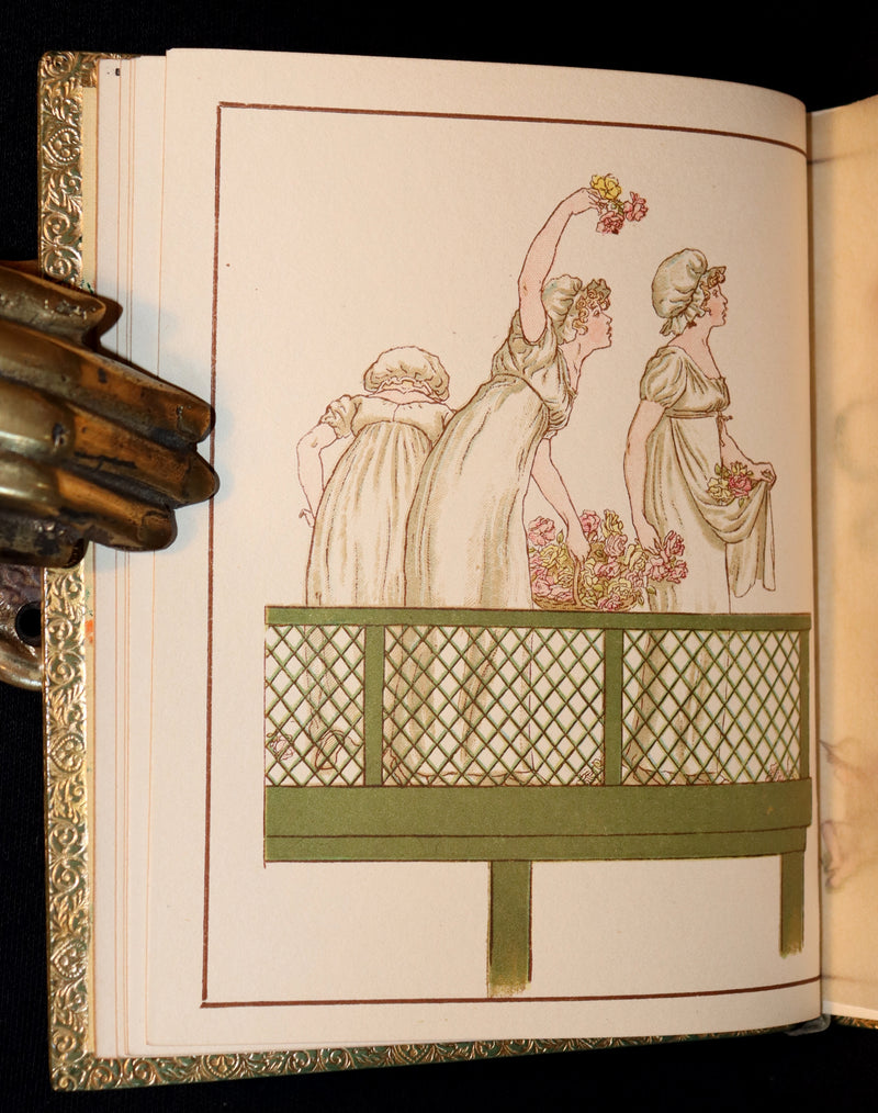 1890 Beautiful Book bound by Sangorski & Sutcliffe - Kate Greenaway - THE LANGUAGE OF FLOWERS