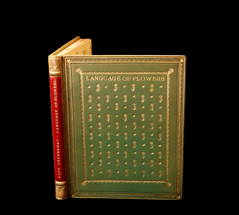 1890 Beautiful Book bound by Sangorski & Sutcliffe - Kate Greenaway - THE LANGUAGE OF FLOWERS