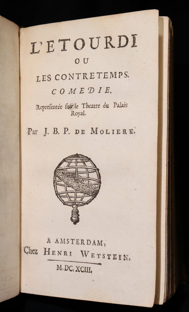 1691 Scarce French Book set - The Complete Illustrated Work of MOLIERE - Les Oeuvres de Monsieur MOLIERE.