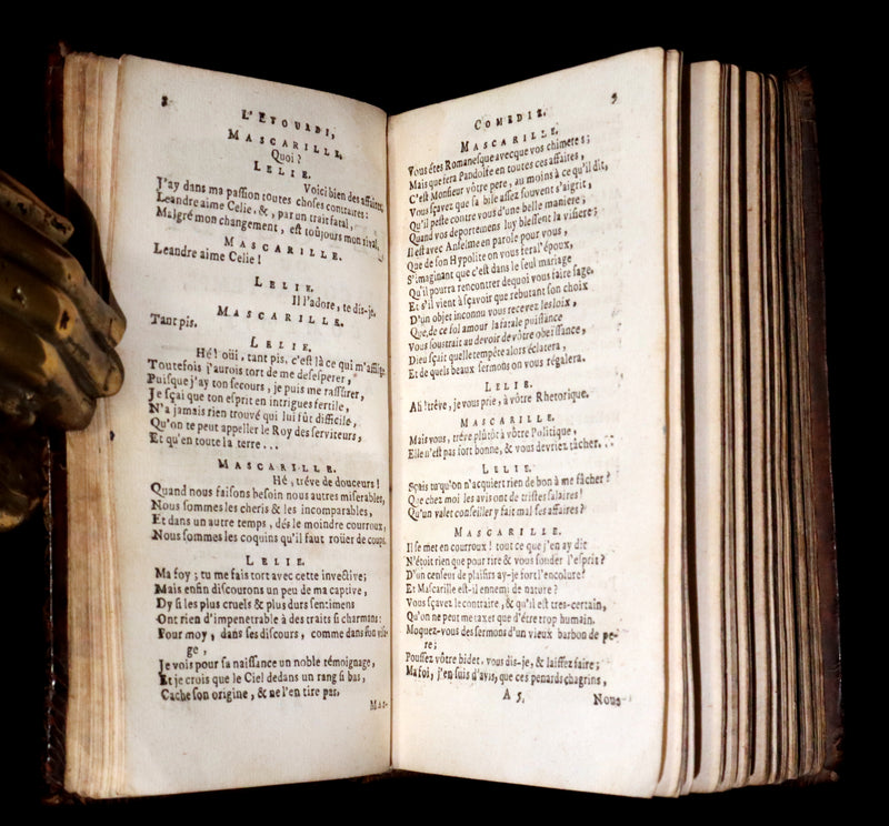 1691 Scarce French Book set - The Complete Illustrated Work of MOLIERE - Les Oeuvres de Monsieur MOLIERE.