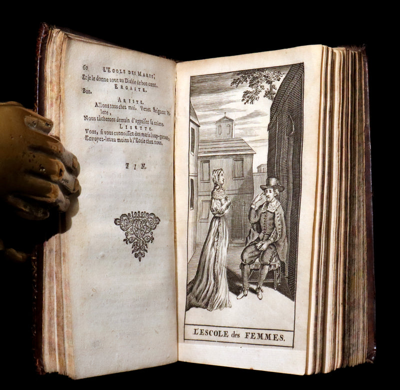 1691 Scarce French Book set - The Complete Illustrated Work of MOLIERE - Les Oeuvres de Monsieur MOLIERE.