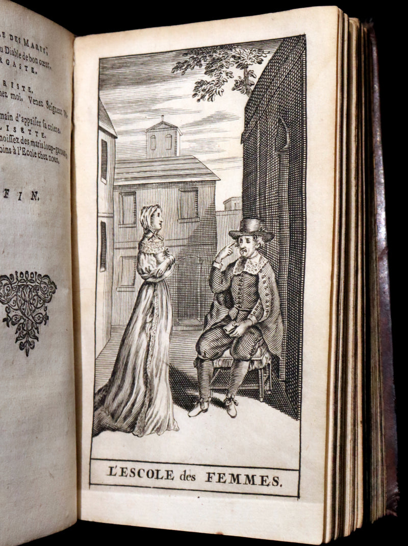 1691 Scarce French Book set - The Complete Illustrated Work of MOLIERE - Les Oeuvres de Monsieur MOLIERE.