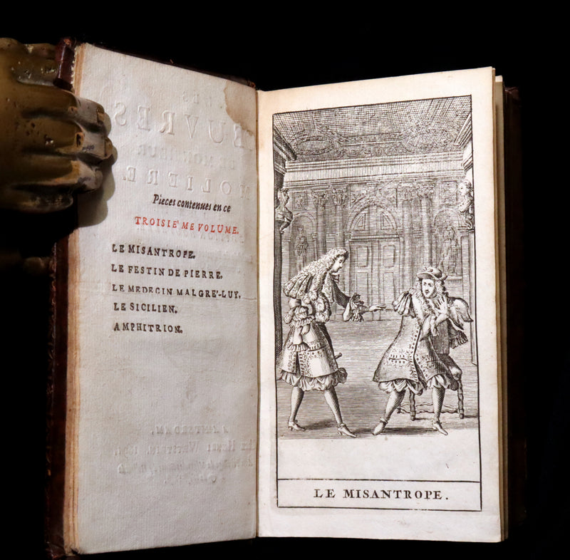 1691 Scarce French Book set - The Complete Illustrated Work of MOLIERE - Les Oeuvres de Monsieur MOLIERE.