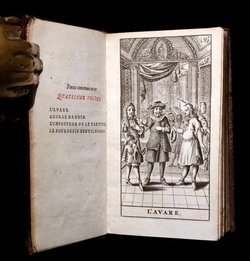 1691 Scarce French Book set - The Complete Illustrated Work of MOLIERE - Les Oeuvres de Monsieur MOLIERE.