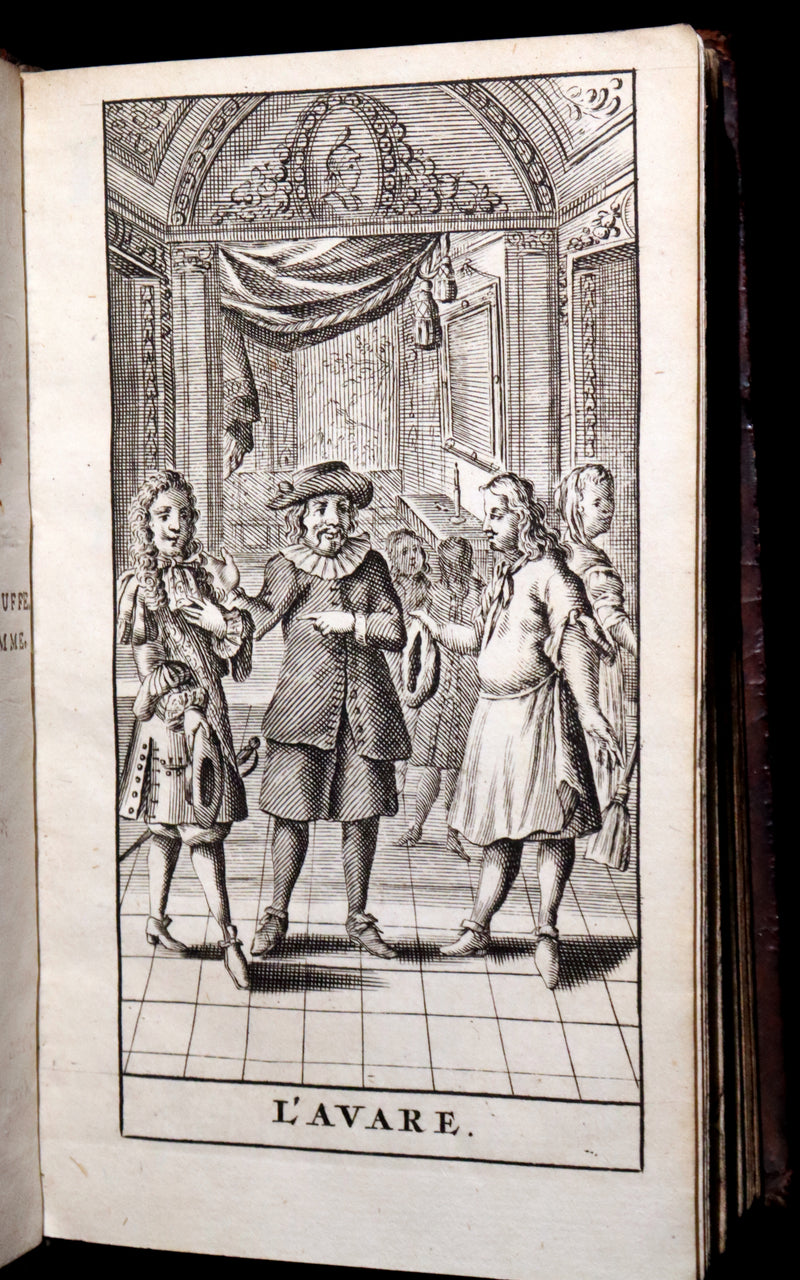 1691 Scarce French Book set - The Complete Illustrated Work of MOLIERE - Les Oeuvres de Monsieur MOLIERE.