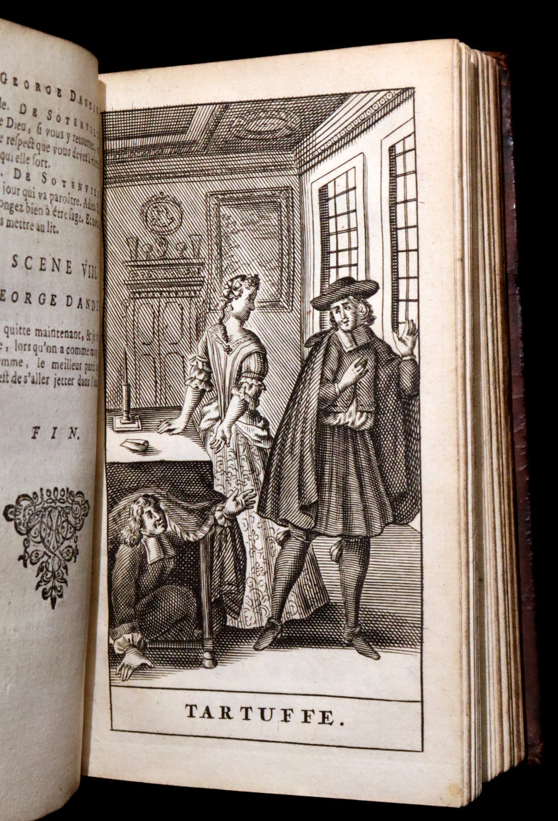 1691 Scarce French Book set - The Complete Illustrated Work of MOLIERE - Les Oeuvres de Monsieur MOLIERE.