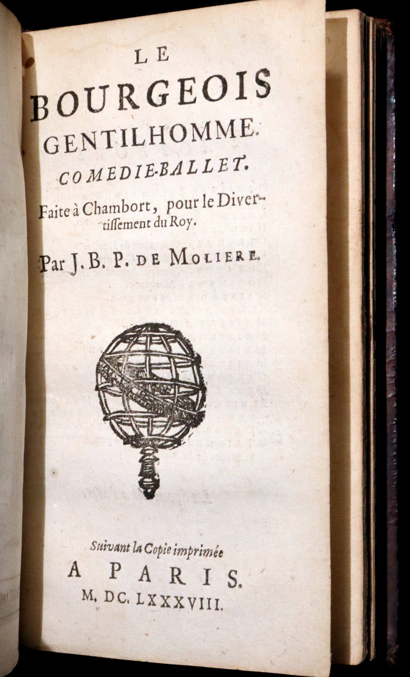 1691 Scarce French Book set - The Complete Illustrated Work of MOLIERE - Les Oeuvres de Monsieur MOLIERE.