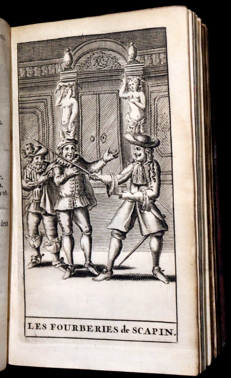 1691 Scarce French Book set - The Complete Illustrated Work of MOLIERE - Les Oeuvres de Monsieur MOLIERE.