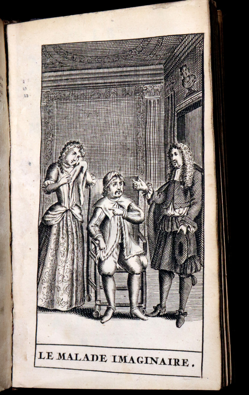 1691 Scarce French Book set - The Complete Illustrated Work of MOLIERE - Les Oeuvres de Monsieur MOLIERE.