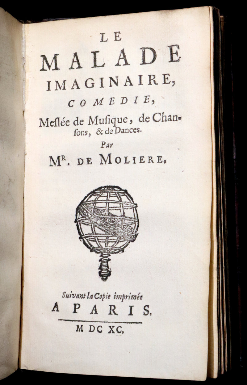 1691 Scarce French Book set - The Complete Illustrated Work of MOLIERE - Les Oeuvres de Monsieur MOLIERE.